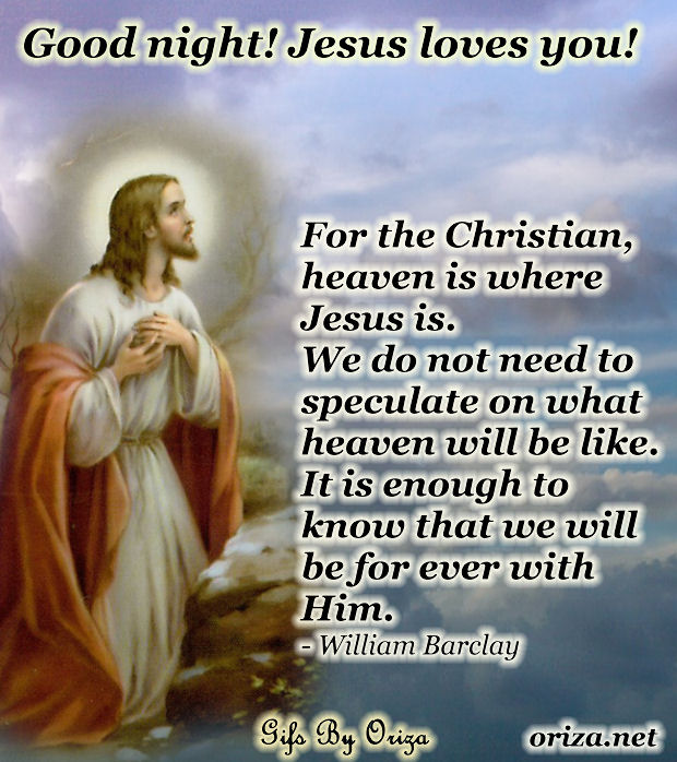 Good night with Jesus!