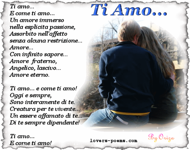 ITALIANO Ti amo… Poesia d’amore.