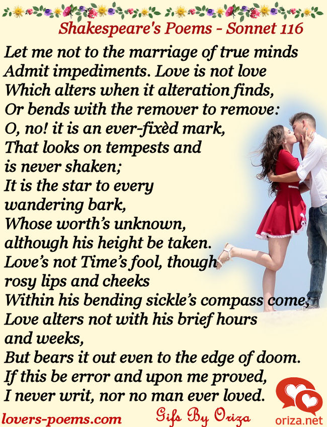 Let me not to the marriage of true minds – Shakespeare’s Sonnet 116